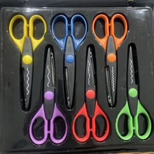Scribblers Sassy Scissors 6 Scrapbooking Crafting Decorative Edge Scissors Case